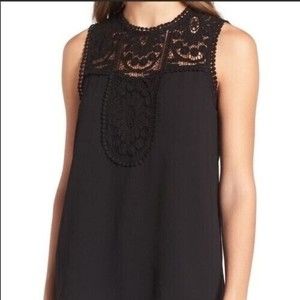 $59 NWT Women's size XS Nordstrom Halogen Crochet Sleeveless Top